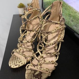 Aldo snake print heels